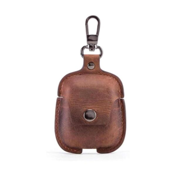 Jkhome Funda de piel auténtica para AirPods 2 1 con_1