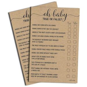 Juego de 50 True or False Oh Baby Trivia Kraft 50_1