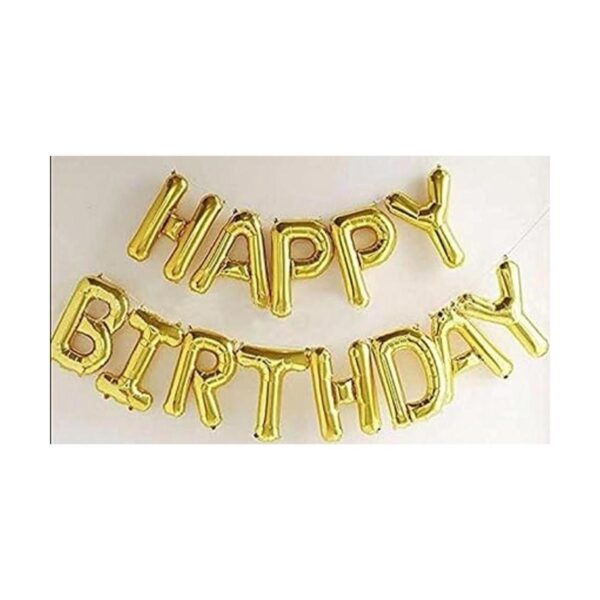 Letras doradas con globo de feliz cumpleaños Banner_2