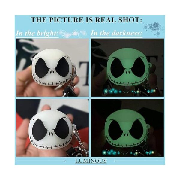 Funda compatible con AirPods 3 funda de calavera luminosa