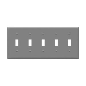 ENERLITES Five Gang Placa de pared para interruptor de