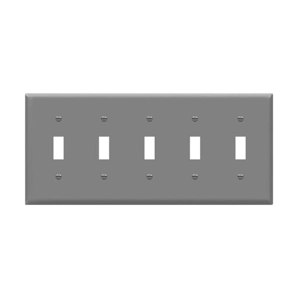 ENERLITES Five Gang Placa de pared para interruptor de