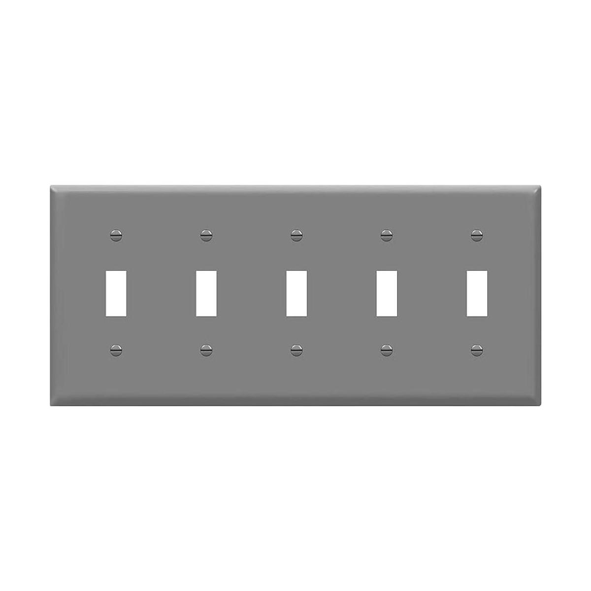 ENERLITES Five Gang Placa de pared para interruptor de