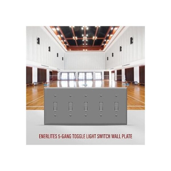 ENERLITES Five Gang Placa de pared para interruptor de