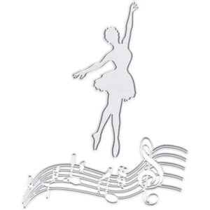 Notas musicales y ballet troqueles de corte para niña_1