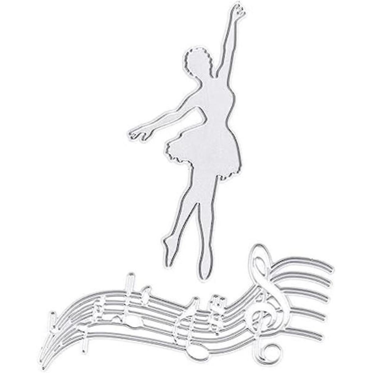 Notas musicales y ballet troqueles de corte para niña
