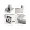 NearMoon Soporte cuadrado para papel higiénico de acero