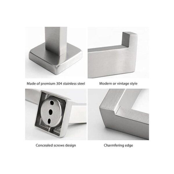 NearMoon Soporte cuadrado para papel higiénico de acero