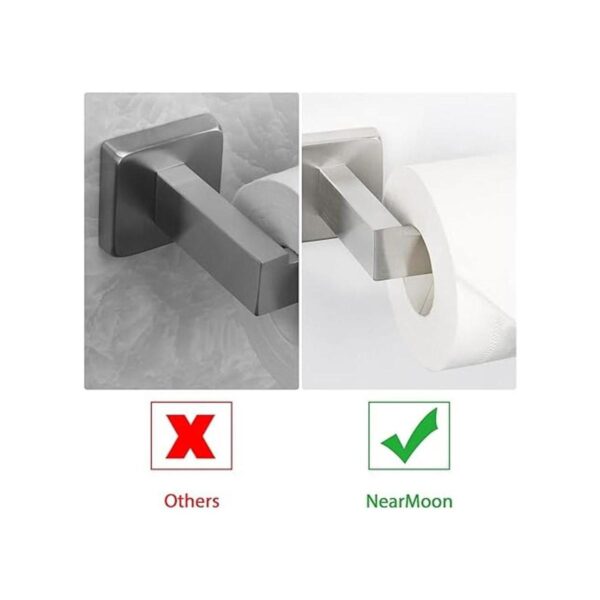 NearMoon Soporte cuadrado para papel higiénico de acero