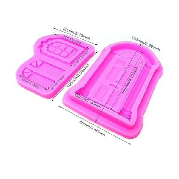 Honbay 2 moldes de silicona para puertas y ventanas para