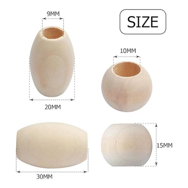 Cuentas espaciadoras de madera 100 cuentas de madera