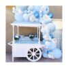 Juego de 126 globos de látex color azul metálico blanco y_6