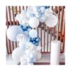 Juego de 126 globos de látex color azul metálico blanco y_5