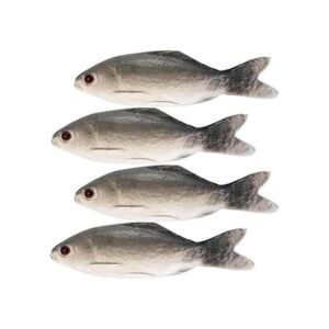 Gejoy 4 piezas de peces falsos de Halloween simulados de