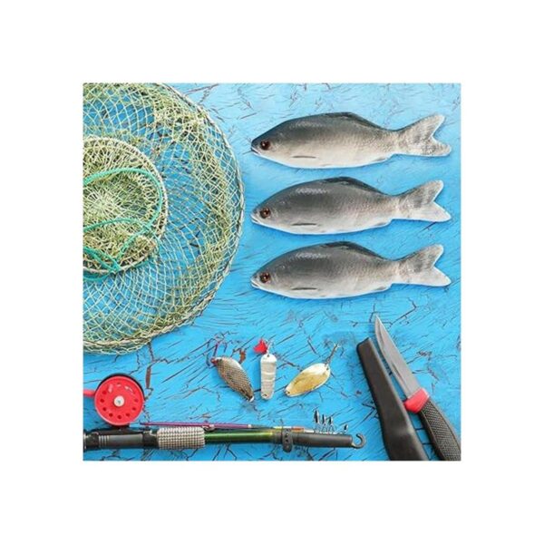 Gejoy 4 piezas de peces falsos de Halloween simulados de