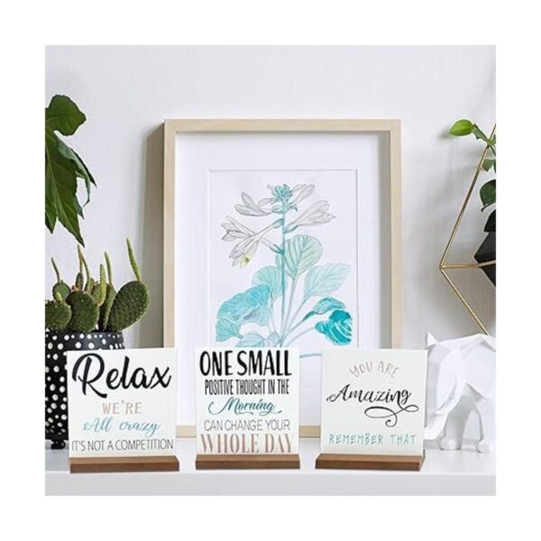 4 piezas de citas inspiradoras decoración de escritorio