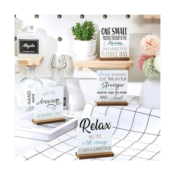 4 piezas de citas inspiradoras decoración de escritorio