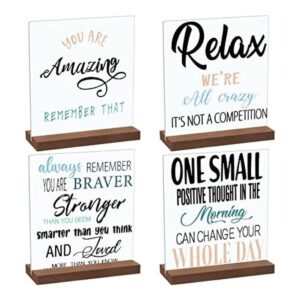 4 piezas de citas inspiradoras decoración de escritorio