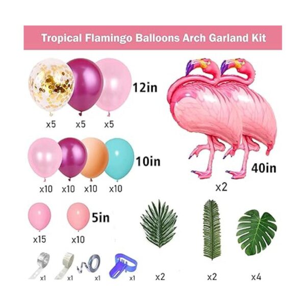 Kit de guirnalda de arco de globos de flamenco tropical de_2