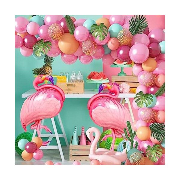 Kit de guirnalda de arco de globos de flamenco tropical de_1