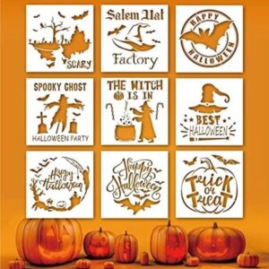 LANGFON 9 plantillas de Halloween para pintar sobre