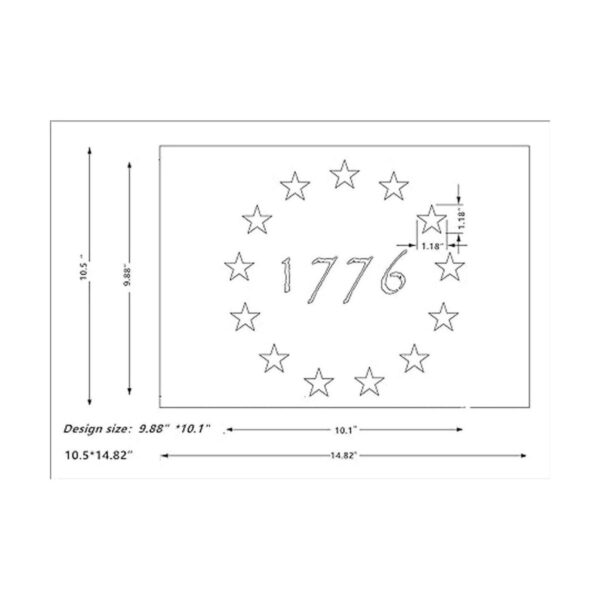 OBUY 13 Star 1776 Plantilla para pintar sobre madera_2
