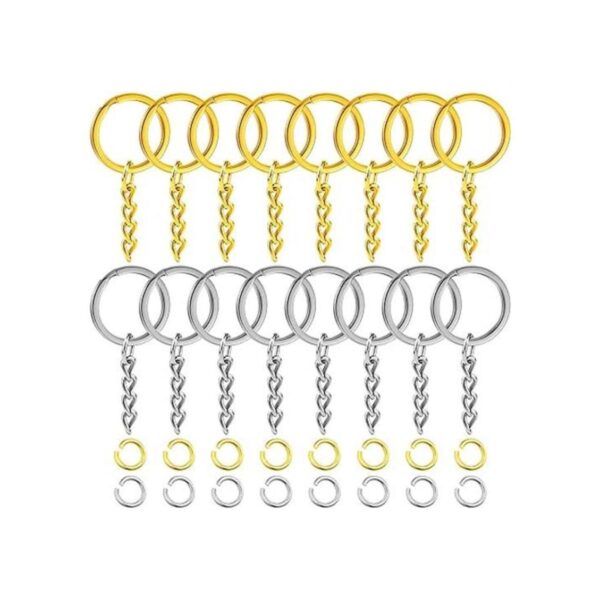 Juego de 200 anillos planos para llavero 50 anillos
