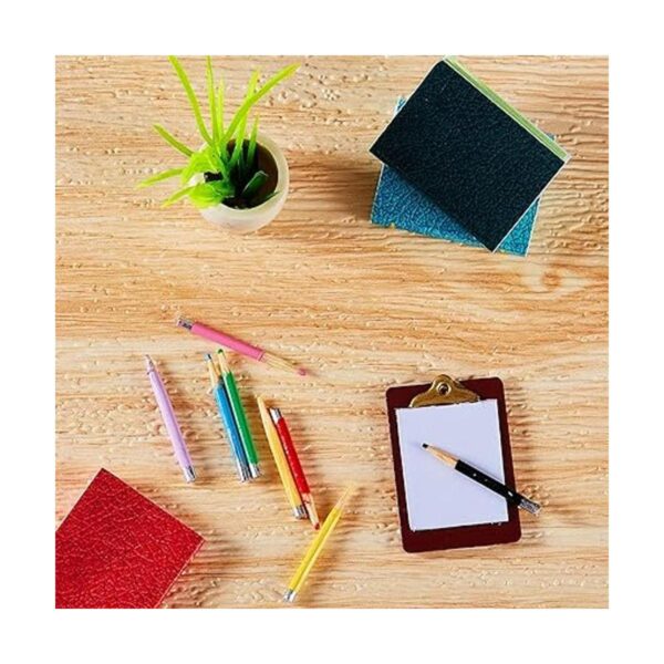 Libro en miniatura de 4 piezas con 8 piezas de lápiz en_4