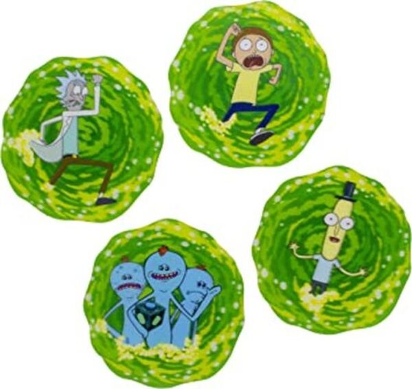 Paladone Rick and Morty Juego de 4 posavasos 3D_1