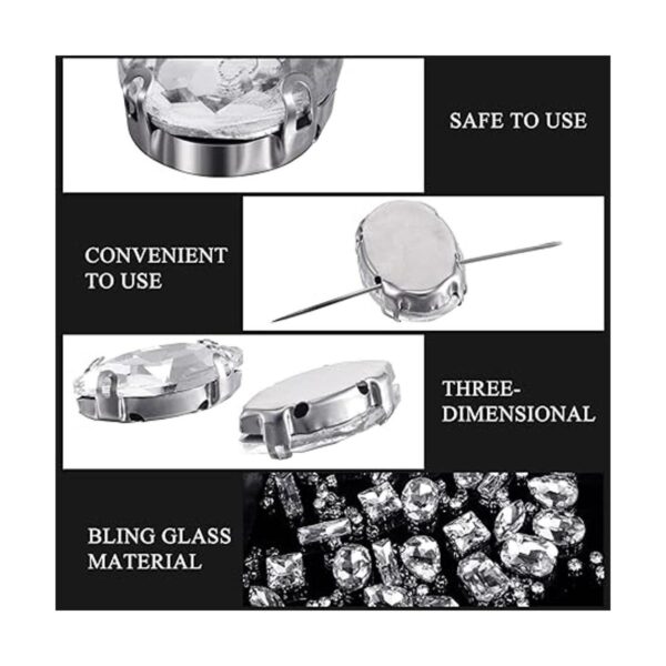 Dilunave 240 piezas de diamantes de imitación grandes para
