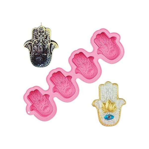 Molde de silicona HAMSA para jabón de mano con diseño de_2