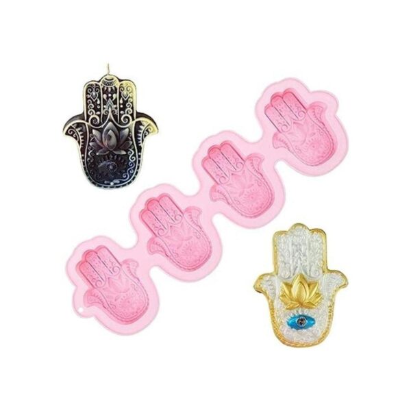 Molde de silicona HAMSA para jabón de mano con diseño de_1