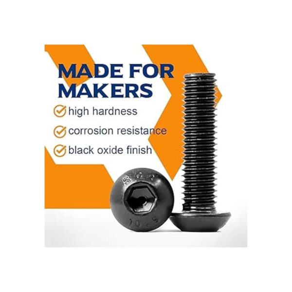 Tornillos de cabeza de botón M8 x 1.772 in acero de
