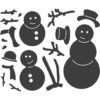 Muñeco de nieve de invierno con diseño de ciervo y