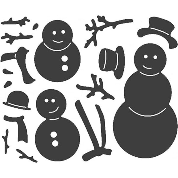 Muñeco de nieve de invierno con diseño de ciervo y