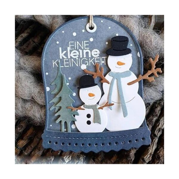 Muñeco de nieve de invierno con diseño de ciervo y