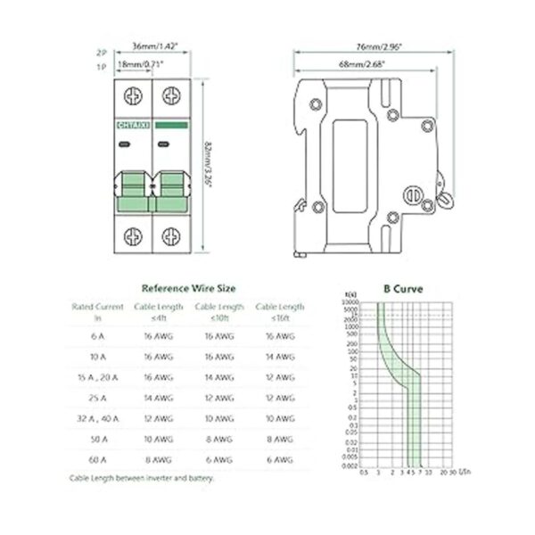 Interruptor de circuito miniatura de 12 V110 V CC_3