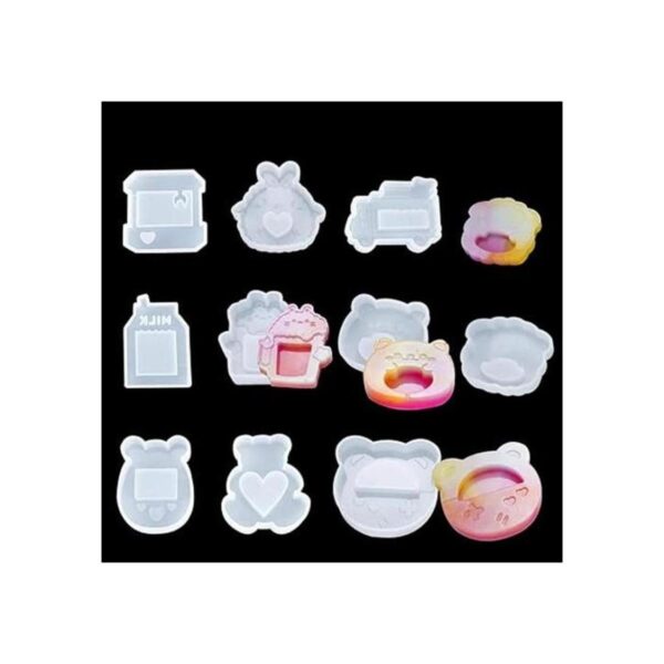 FineInno 10 moldes de resina Kawaii para decoración de_1