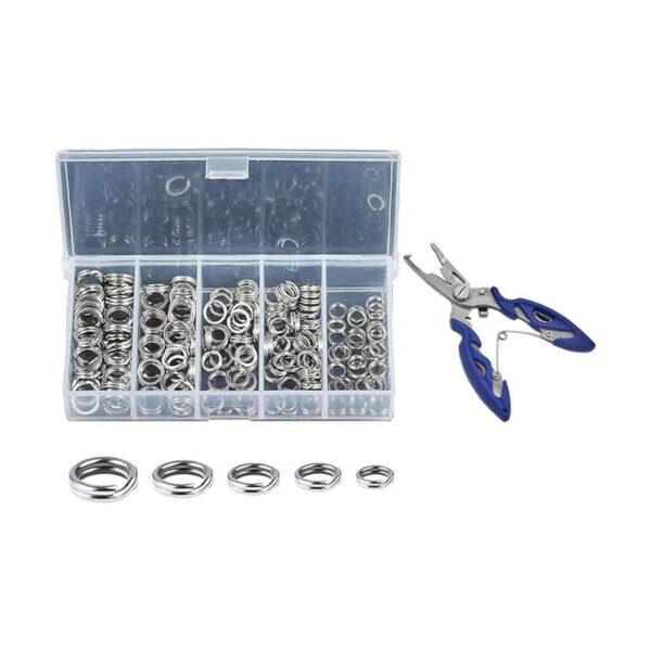 Halyuhn 200 anillos de pesca de doble división de 5 a