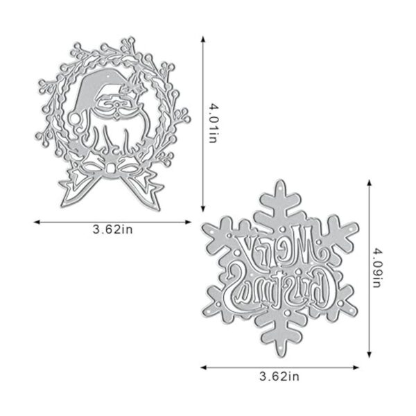 Troqueles de corte de metal de Papá Noel de Navidad para_2