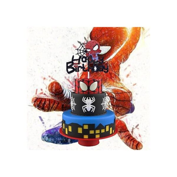 HAKPUOTR Decoración de pastel de cumpleaños de Spiderman_5