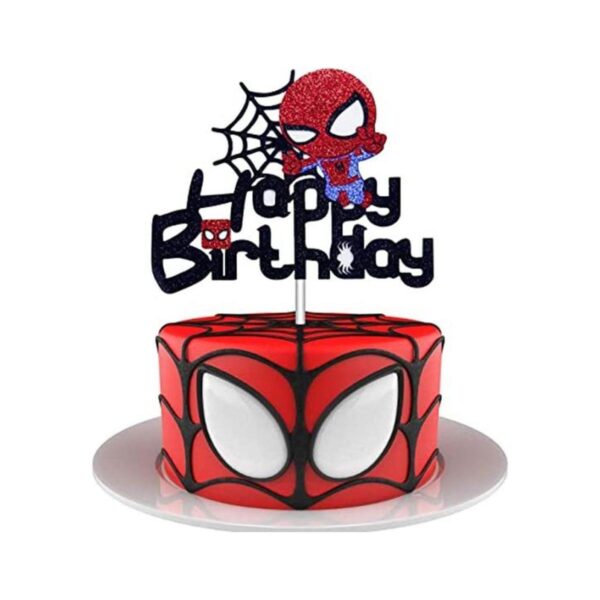 HAKPUOTR Decoración de pastel de cumpleaños de Spiderman_1