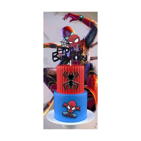 HAKPUOTR Decoración de pastel de cumpleaños de Spiderman_6