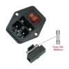 FILSHU 10A 250V Enchufe de entrada módulo enchufe