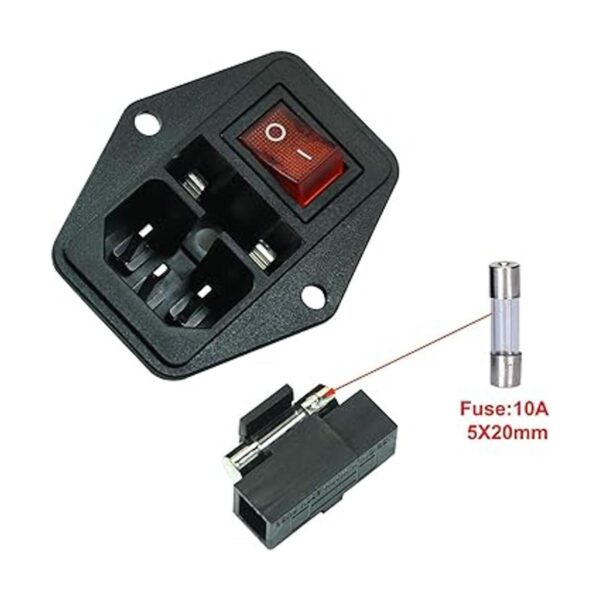 FILSHU 10A 250V Enchufe de entrada módulo enchufe