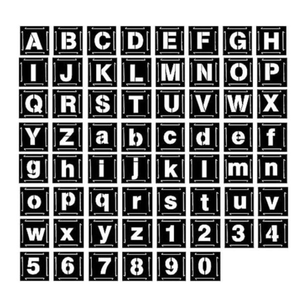 Eage Plantillas de letras de 1 pulgada para pintar 62