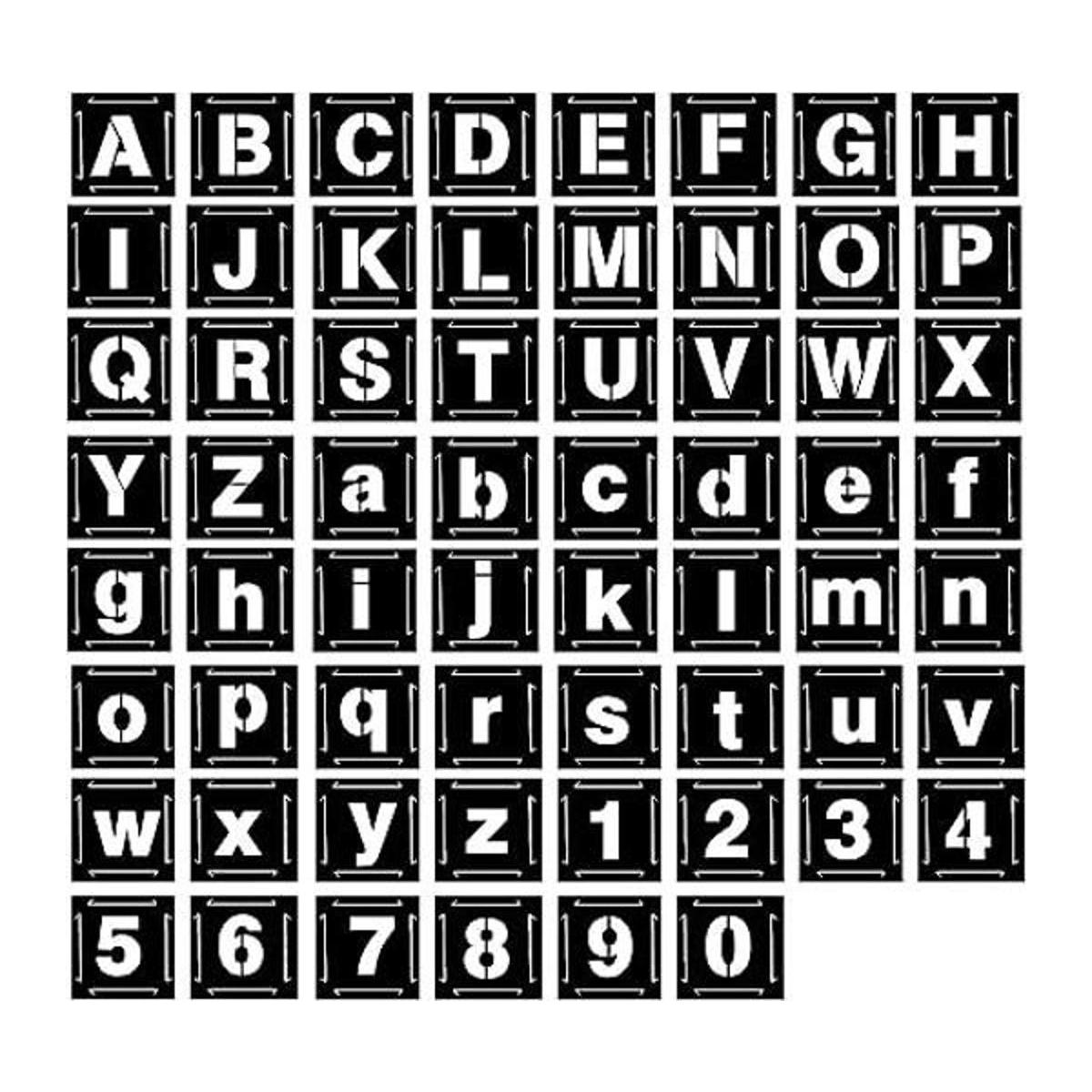 Eage Plantillas de letras de 1 pulgada para pintar 62