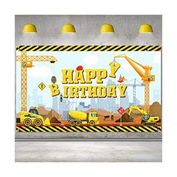 Construcción de feliz cumpleaños telón de fondo de camión_1