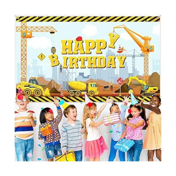 Construcción de feliz cumpleaños telón de fondo de camión_4