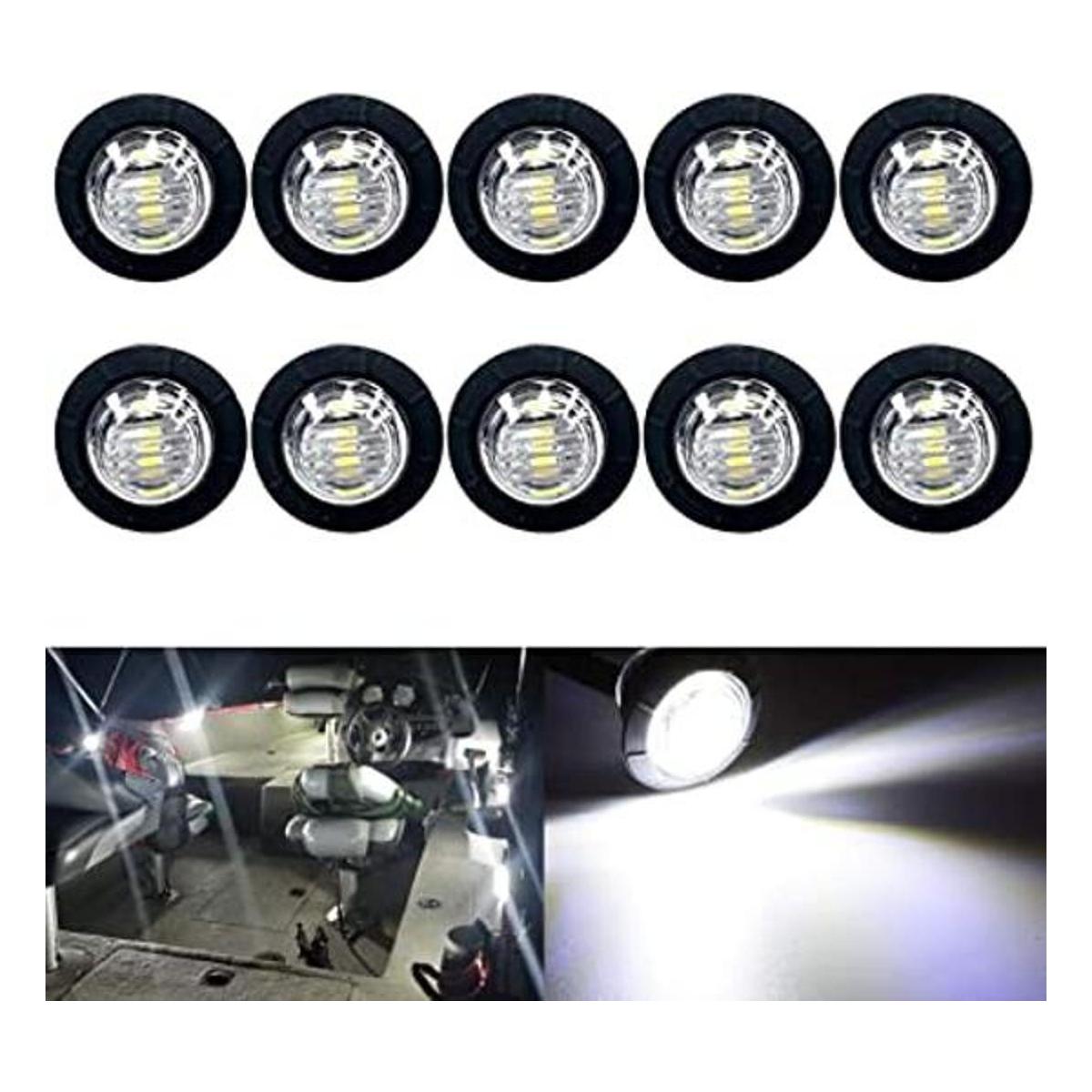 Paquete de 10 luces LED impermeables para barcos marinos
